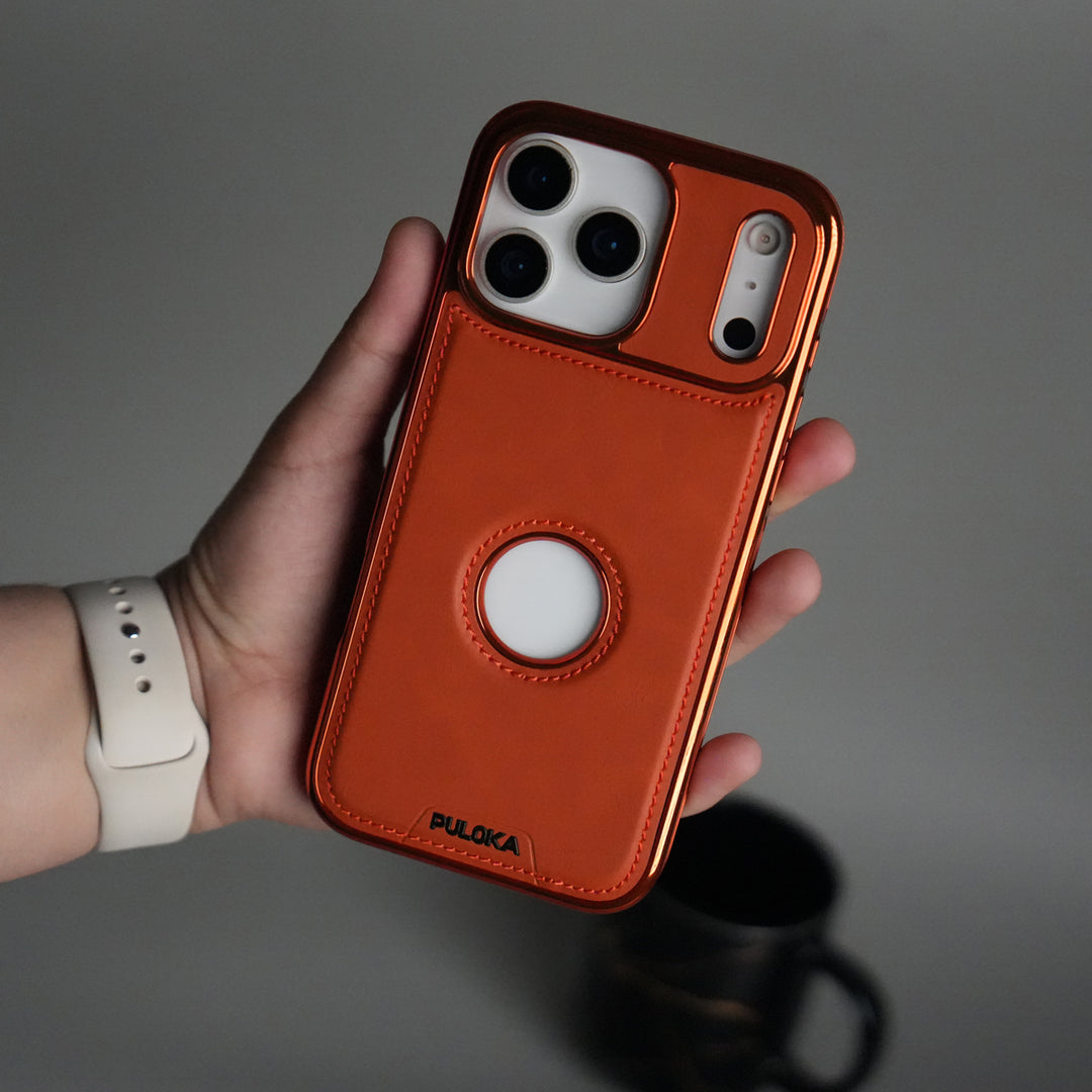 iPhone 17 Series Leather Case | Orange