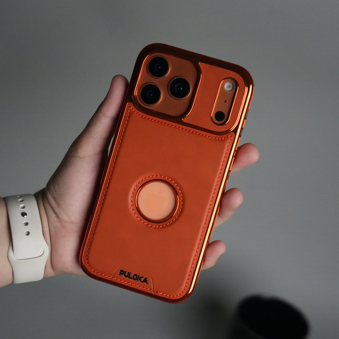 iPhone 17 Series Leather Case | Orange