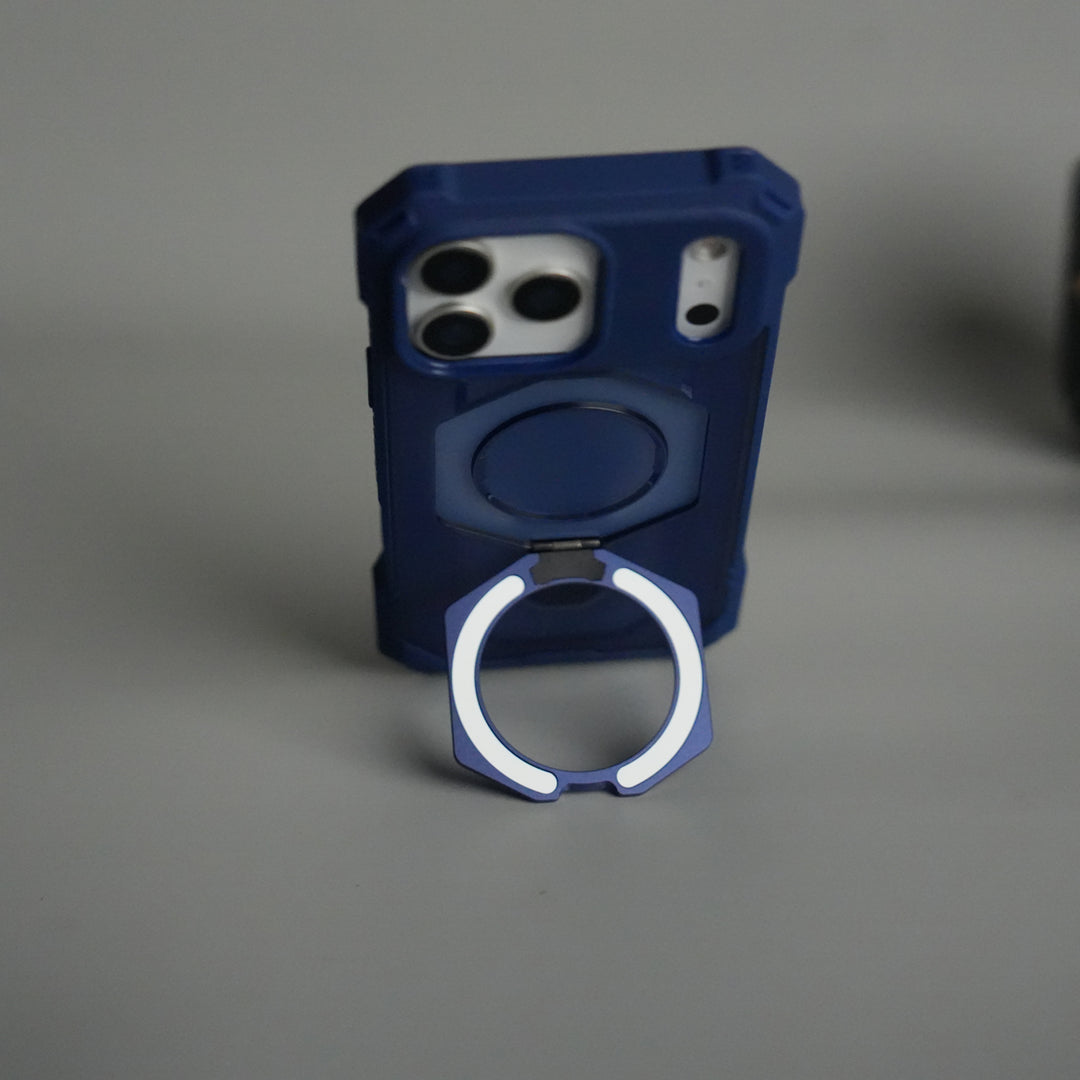 iPhone 17 Pro Max – Rugged Armor MagSafe Case with Metal Kickstand