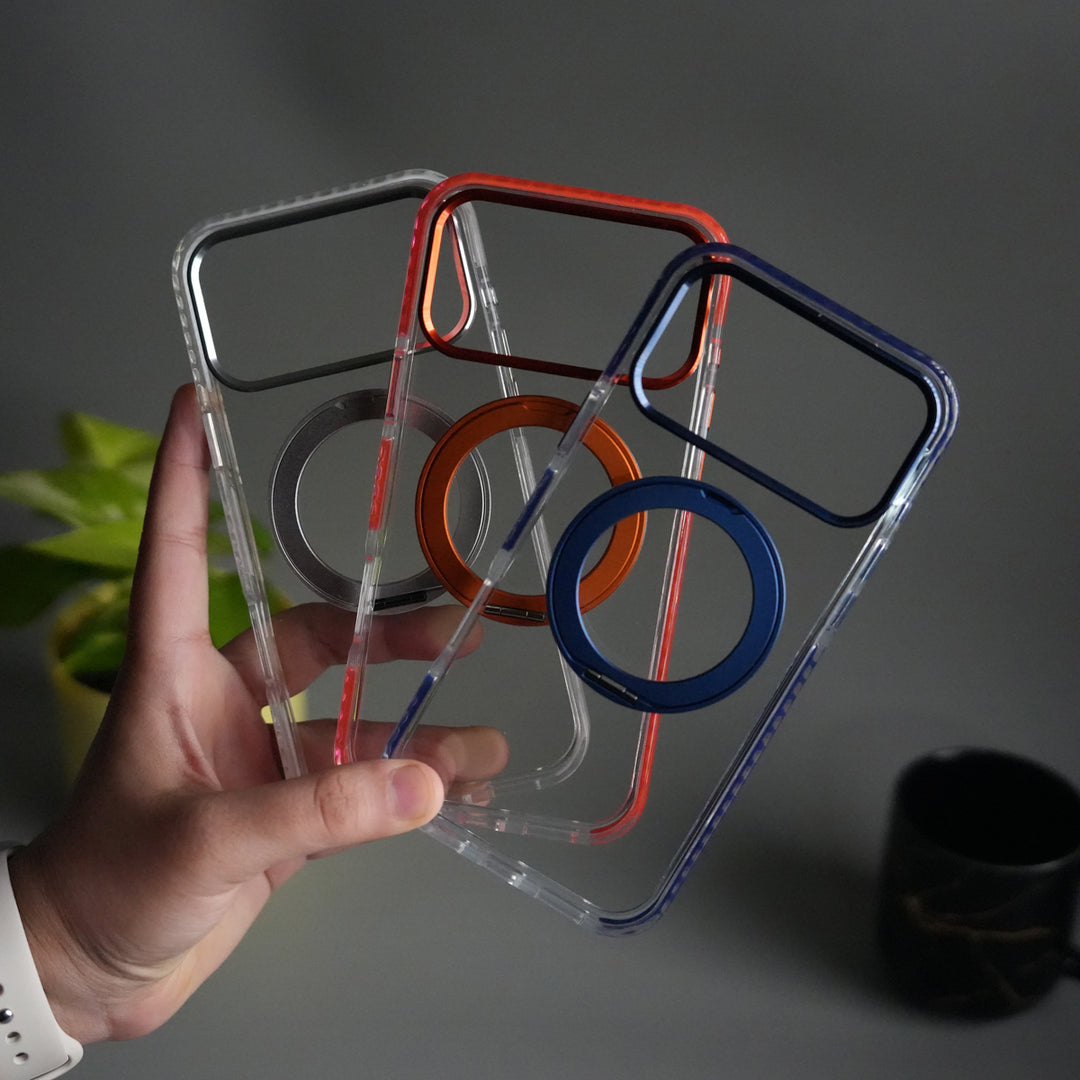 iPhone 17 Pro ClearShield Metal Ring Stand MagSafe Case Cover