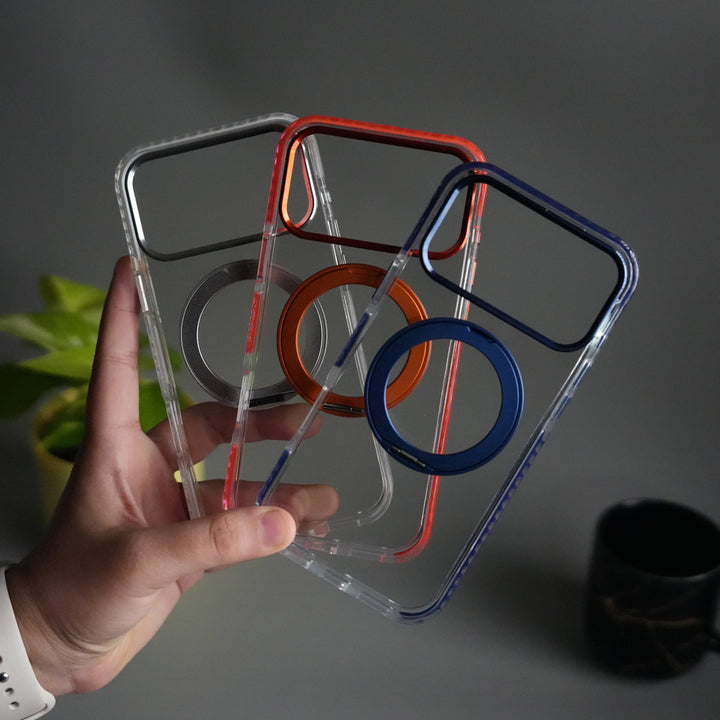iPhone 17 Pro ClearShield Metal Ring Stand MagSafe Case Cover