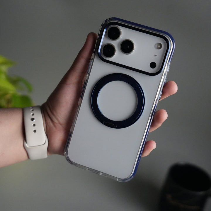 iPhone 17 Pro ClearShield Metal Ring Stand MagSafe Case Cover
