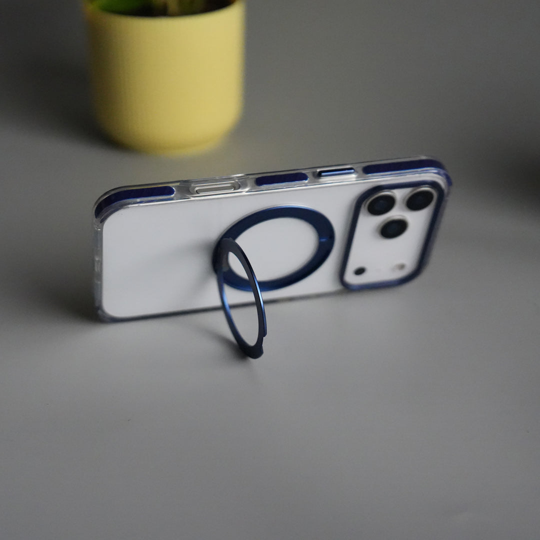 iPhone 17 Pro ClearShield Metal Ring Stand MagSafe Case Cover
