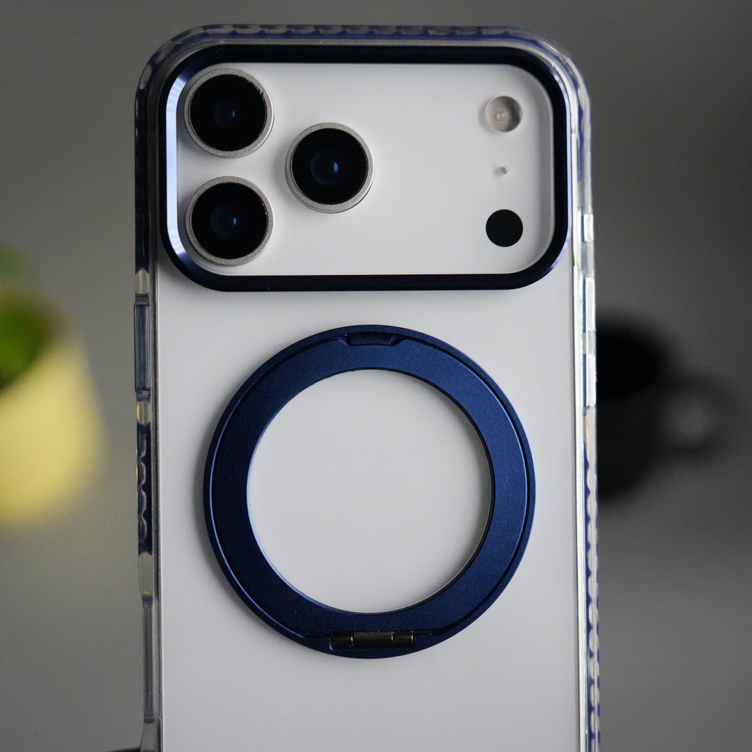 iPhone 17 Pro ClearShield Metal Ring Stand MagSafe Case Cover