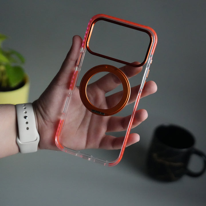 iPhone 17 Pro ClearShield Metal Ring Stand MagSafe Case Cover