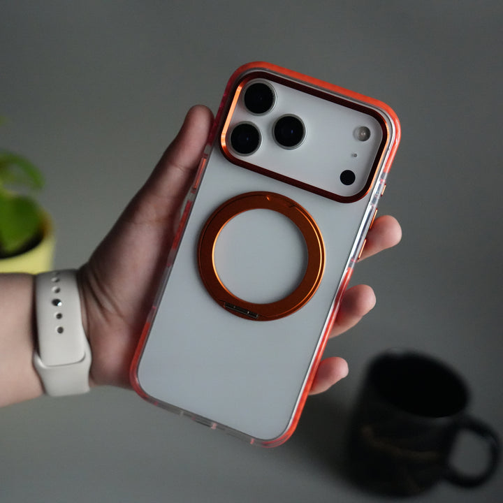 iPhone 17 Pro ClearShield Metal Ring Stand MagSafe Case Cover