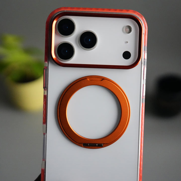 iPhone 17 Pro ClearShield Metal Ring Stand MagSafe Case Cover