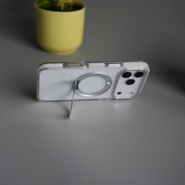 iPhone 17 Pro ClearShield Metal Ring Stand MagSafe Case Cover