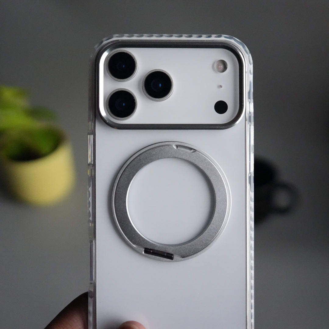 iPhone 17 Pro ClearShield Metal Ring Stand MagSafe Case Cover
