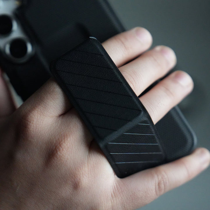 Galaxy S24 GripStand Hybrid Case | Textured Anti-Slip Back with Foldable Kickstand & Secure Hand Strap