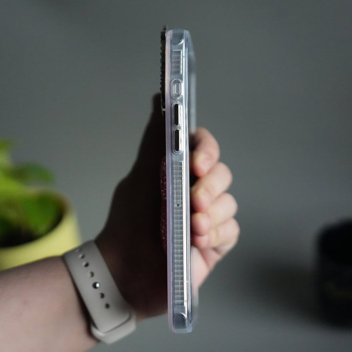 iPhone 17 Pro Marble Design Case | Luxury Rhinestone Camera Frame & 3D Diamond Bow Cover