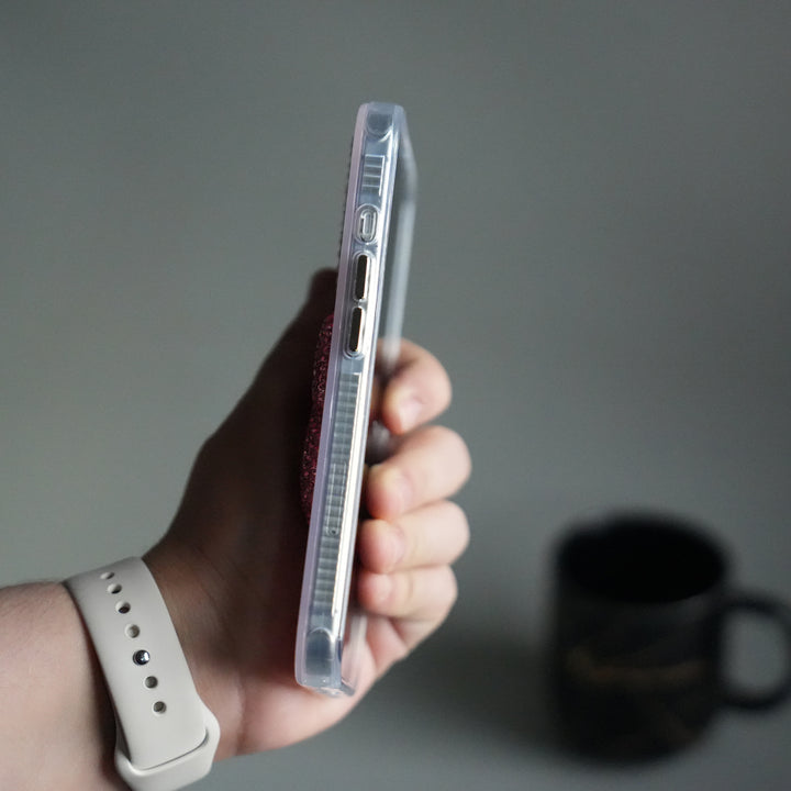 iPhone 17 Marble Design Case | Luxury Rhinestone Camera Frame & 3D Diamond Bow Cover