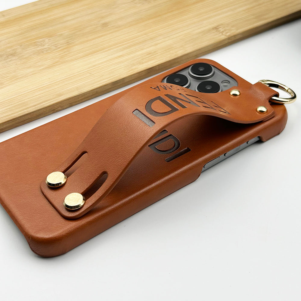 iPhone 15 Series Luxury FD Brand Strap Belt Case Cover