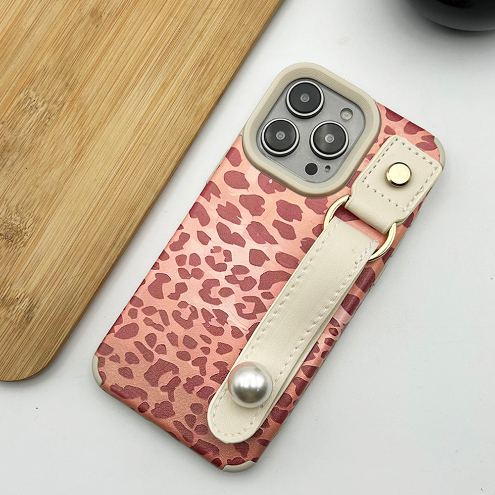 iPhone Animal Print Fashion Leather Case Cover With Strap Belt