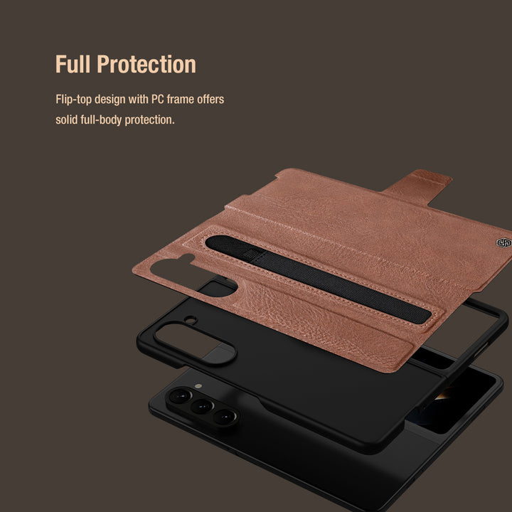 Samsung Galaxy Z Fold 5 Nillkin Aoge Leather Cover Case Cover