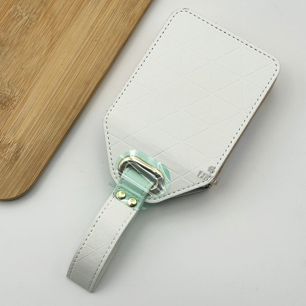Samsung Galaxy Z Flip 5 Luxury Chrome Plated Faux Leather Case Cover With Wrist Strap Holder