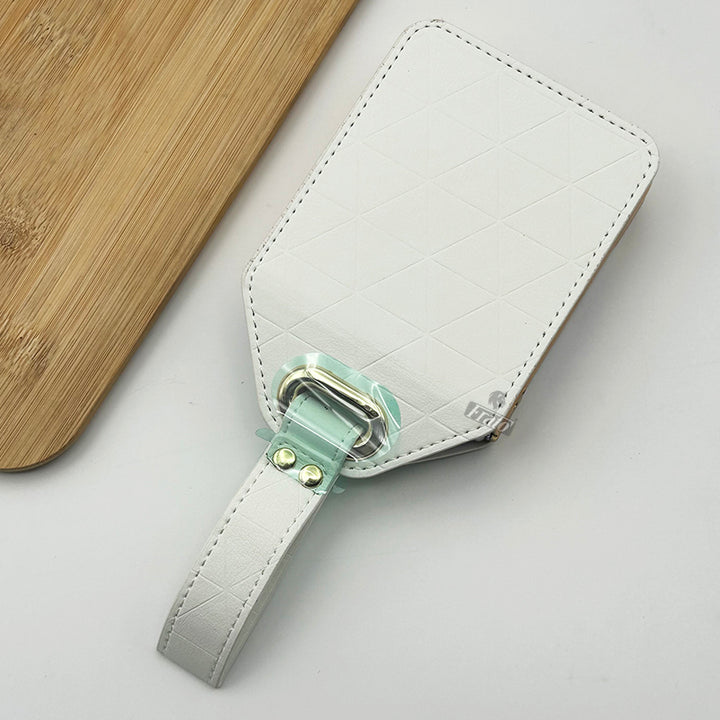 Samsung Galaxy Z Flip 5 Luxury Chrome Plated Faux Leather Case Cover With Wrist Strap Holder