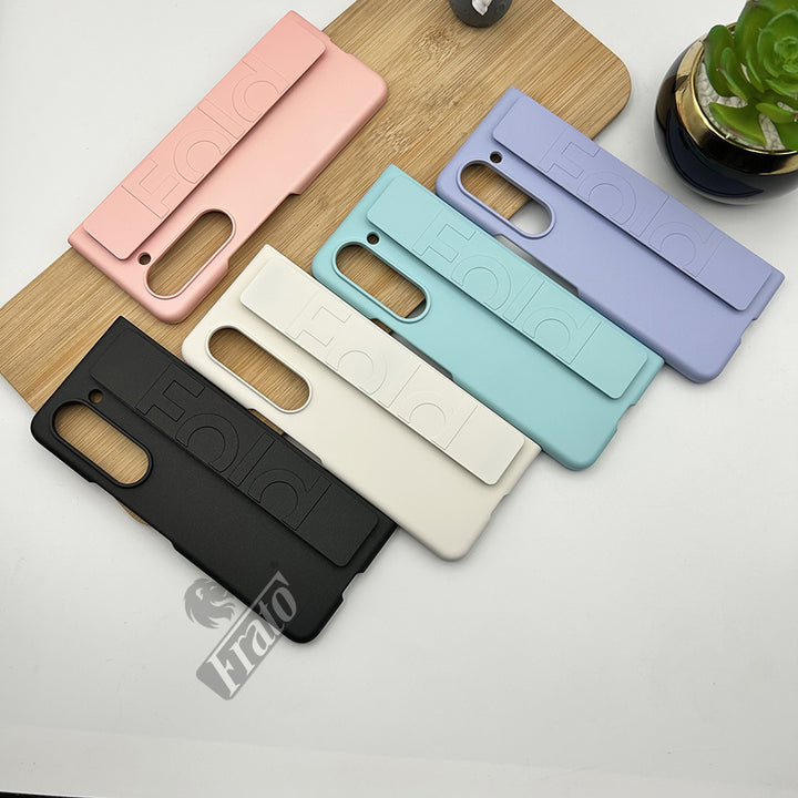 Samsung Galaxy Z Fold 5 Silk Hard Shell Strap Holder Case