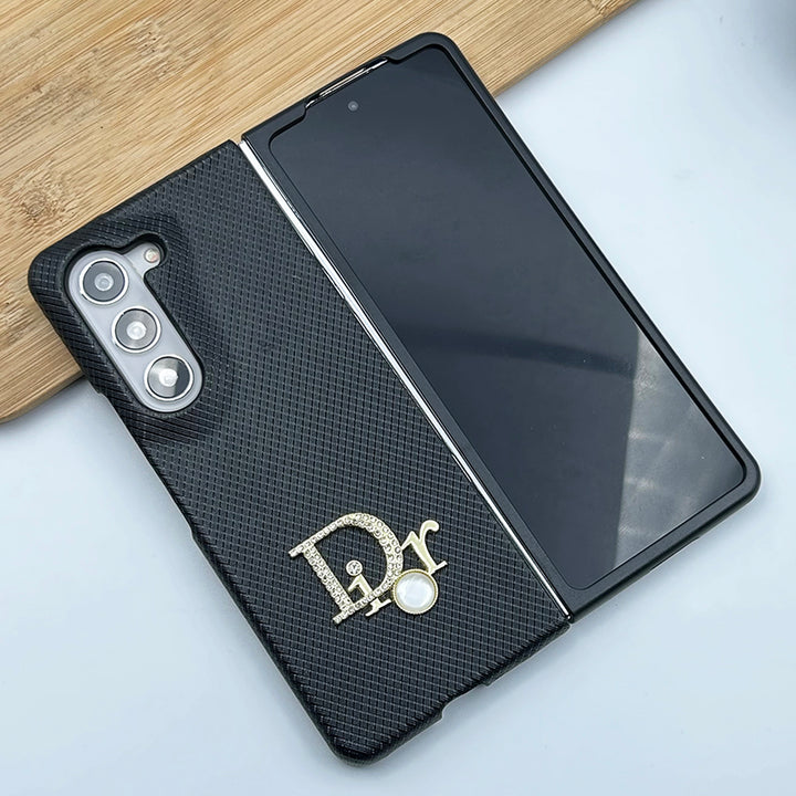 Samsung Galaxy Z Fold 5 Luxury CD Pearl Diamond Case Cover
