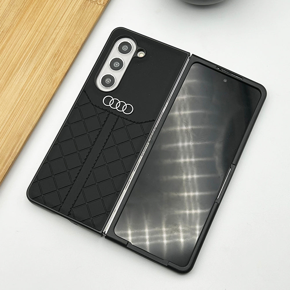 Samsung Galaxy Z Fold 5 Audi Q7 Design Synthetic Leather Cover Case (Black)