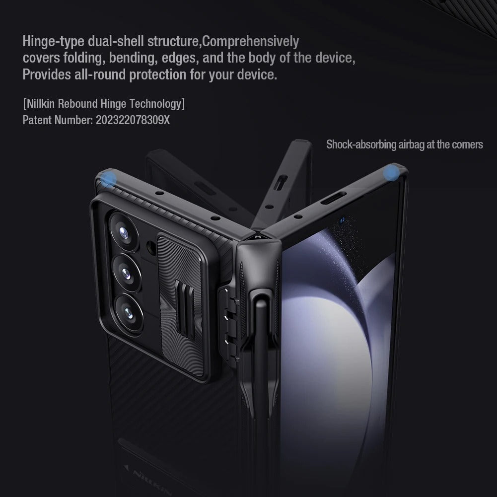Samsung Galaxy Z Fold 6 Nillkin Camshield Camera Protective Case With S Pen Holder (Black)