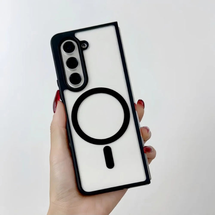 Samsung Galaxy Z Fold 6 Transparent Case With Magnetic Charging Ring