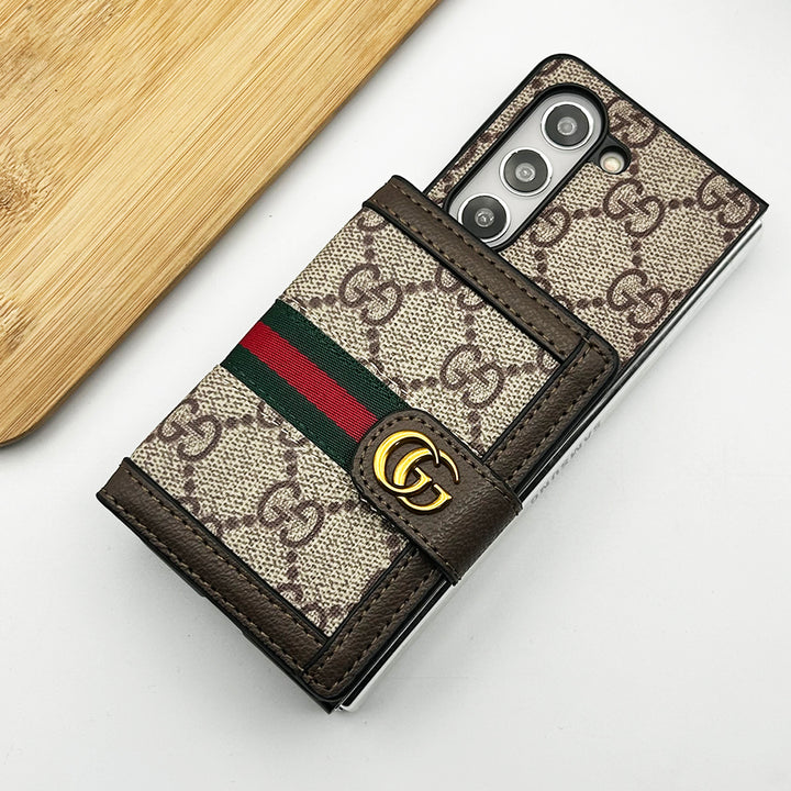Samsung Galaxy Z Fold 5 Luxury GG Fashion Leather Brand Case Cover