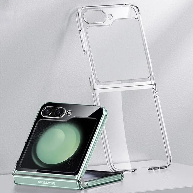 Samsung Galaxy Z Flip 5 Transparent Crystal Non Yellow Hard Shell Cover Case