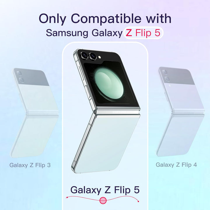 Samsung Galaxy Z Flip 5 Transparent Crystal Non Yellow Hard Shell Cover Case
