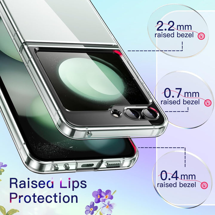 Samsung Galaxy Z Flip 5 Transparent Crystal Non Yellow Hard Shell Cover Case