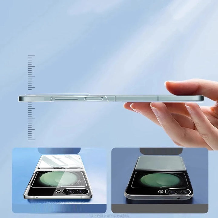 Samsung Galaxy Z Flip 5 Transparent Crystal Non Yellow Hard Shell Cover Case