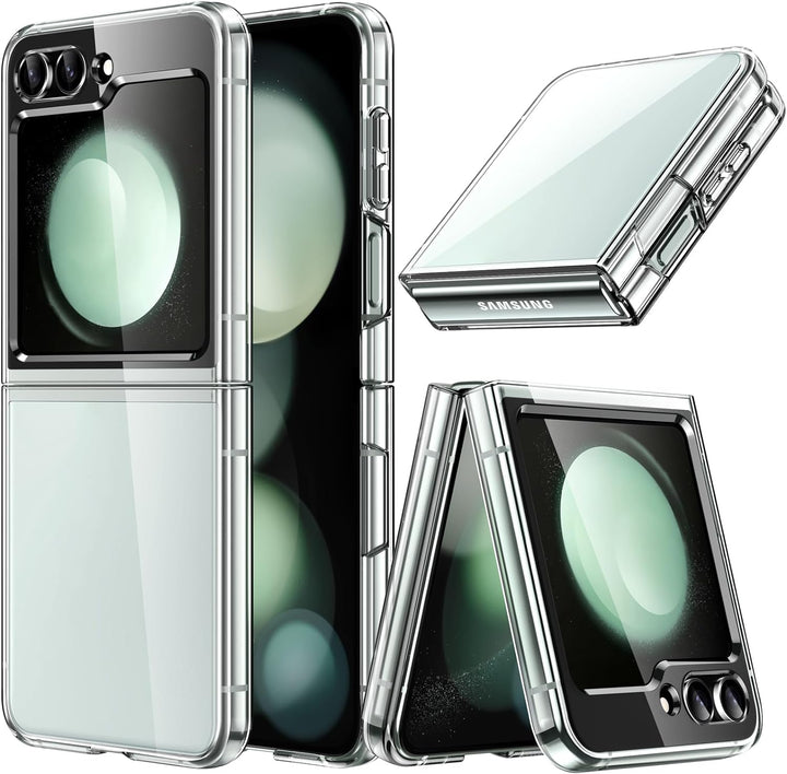 Samsung Galaxy Z Flip 5 Transparent Crystal Non Yellow Hard Shell Cover Case