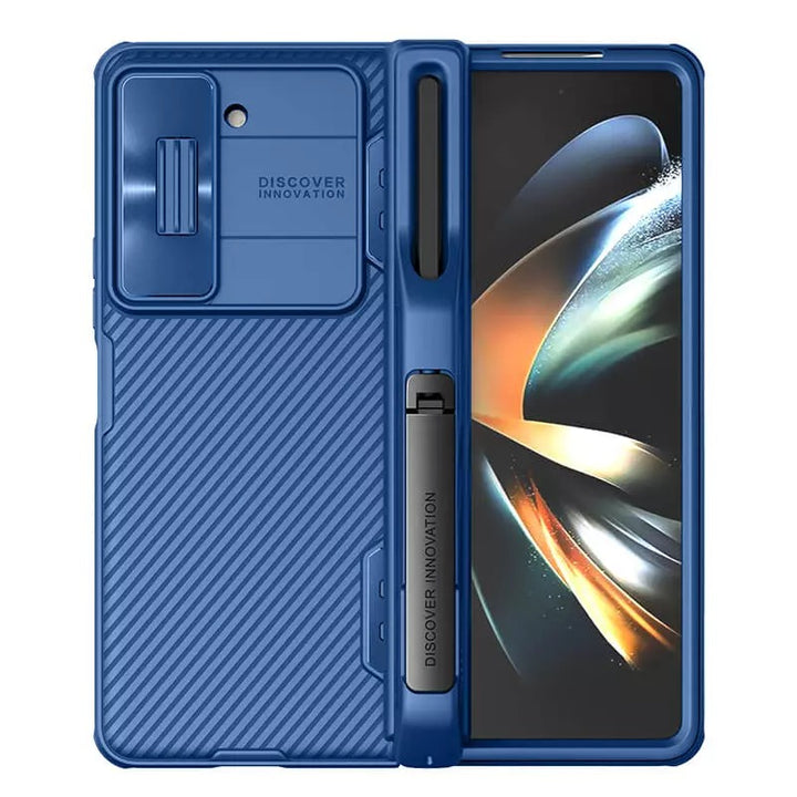 Samsung Galaxy Z Fold 5 Nillkin Camshield Camera Protective Case With S Pen Holder Blue