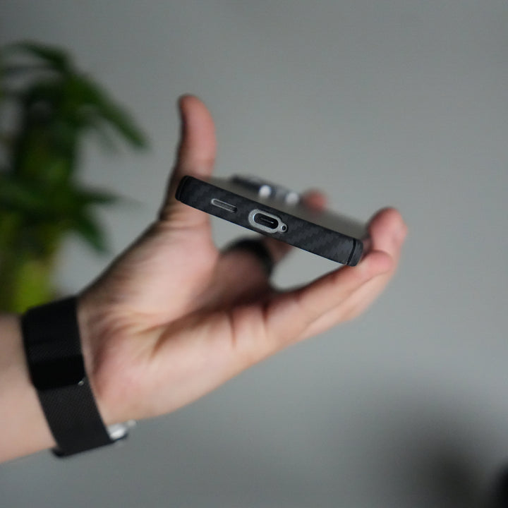 Galaxy S24FE Carbon Fiber Texture Aramid Design Hard Pc MagSafe Case Cover | BLACK