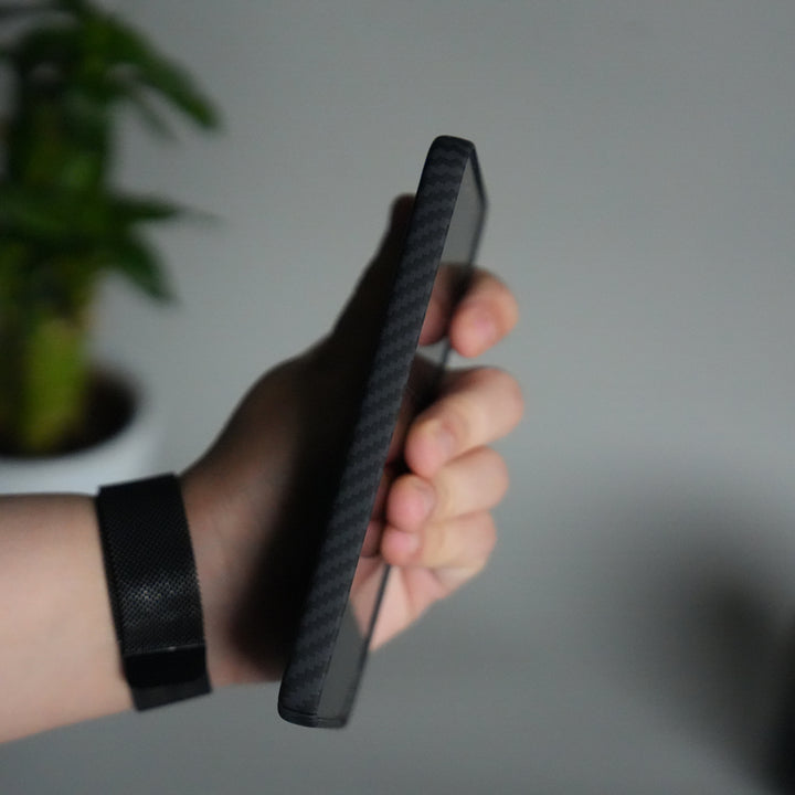 Galaxy S24FE Carbon Fiber Texture Aramid Design Hard Pc MagSafe Case Cover | BLACK