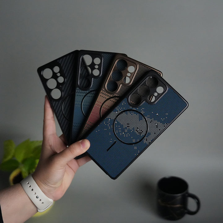 Galaxy S24 Ultra Carbon Design Mag Ring Case Slim Protective Cover