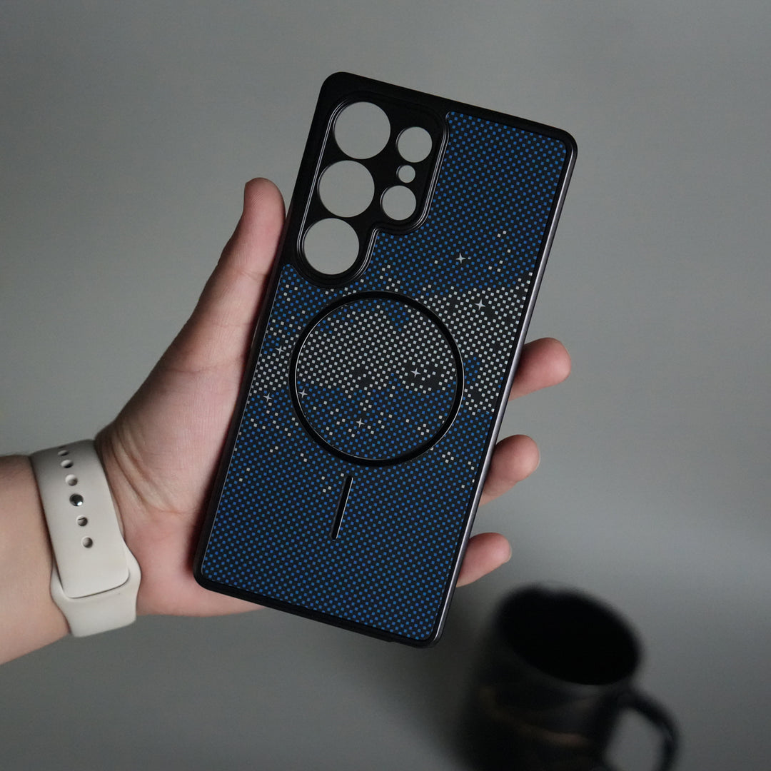 Galaxy S24 Ultra Carbon Design Mag Ring Case Slim Protective Cover