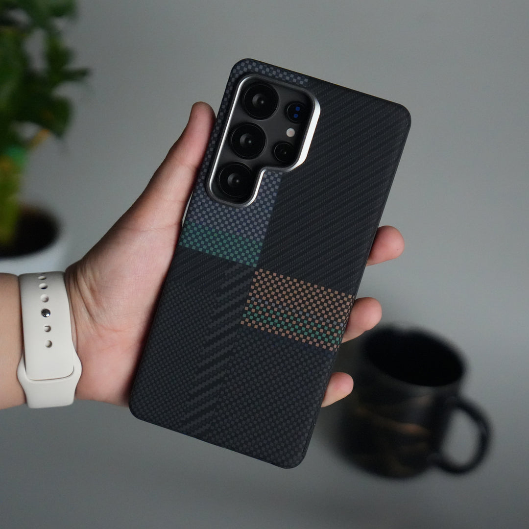 Galaxy S24 Ultra Detachable Back Panel MagSafe Case | 2-in-1 Hybrid Cover with Replaceable Design | CrosGreenOrange