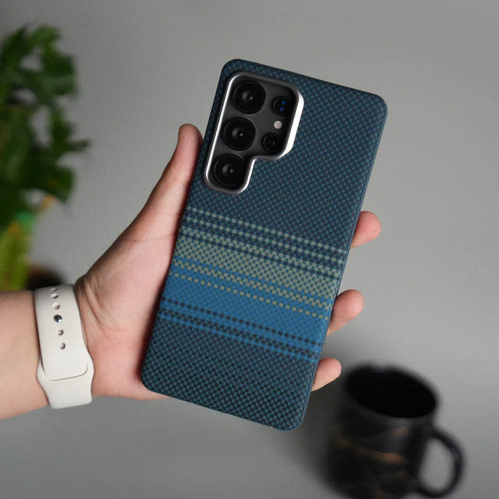 Galaxy S24 Ultra Detachable Back Panel MagSafe Case | 2-in-1 Hybrid Cover with Replaceable Design | GreenBlue