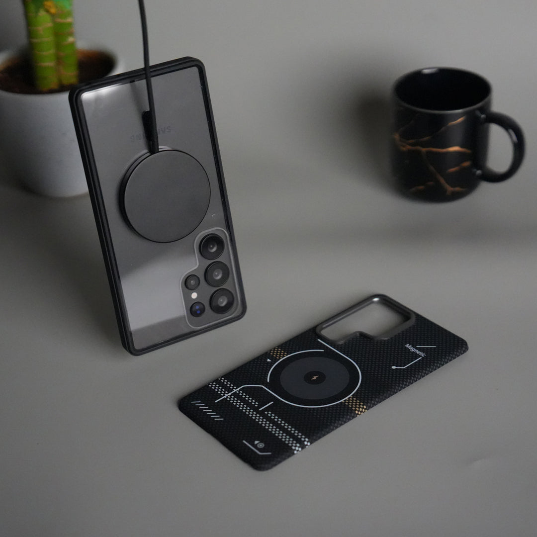 Galaxy S24 Ultra Detachable Back Panel MagSafe Case | 2-in-1 Hybrid Cover with Replaceable Design | PowerMag