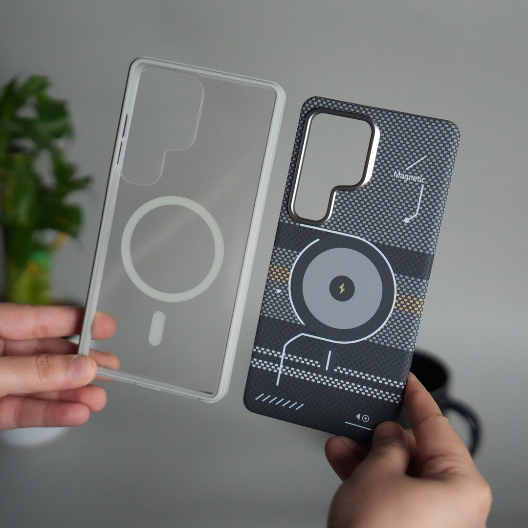 Galaxy S24 Ultra Detachable Back Panel MagSafe Case | 2-in-1 Hybrid Cover with Replaceable Design | PowerMag