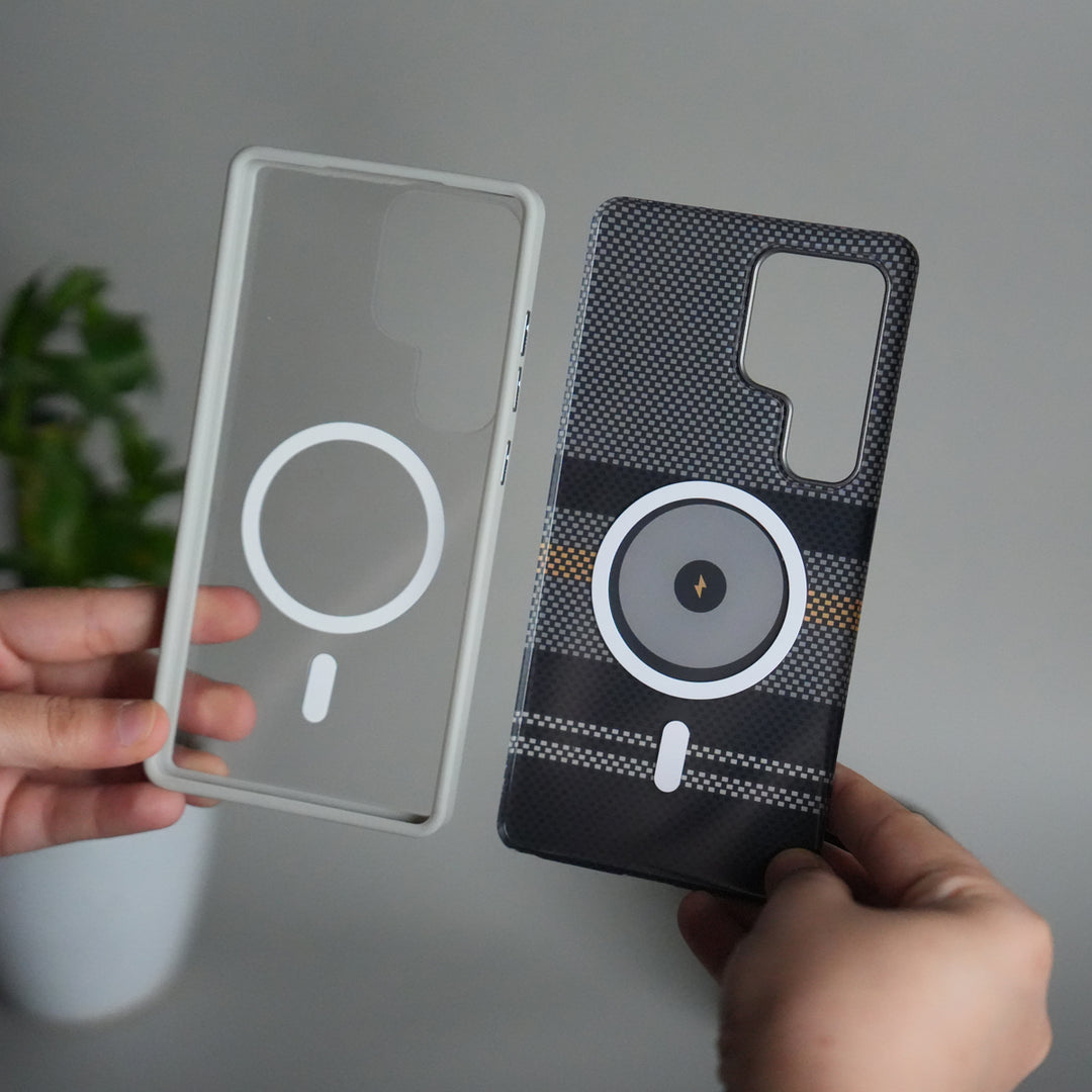 Galaxy S24 Ultra Detachable Back Panel MagSafe Case | 2-in-1 Hybrid Cover with Replaceable Design | PowerMag