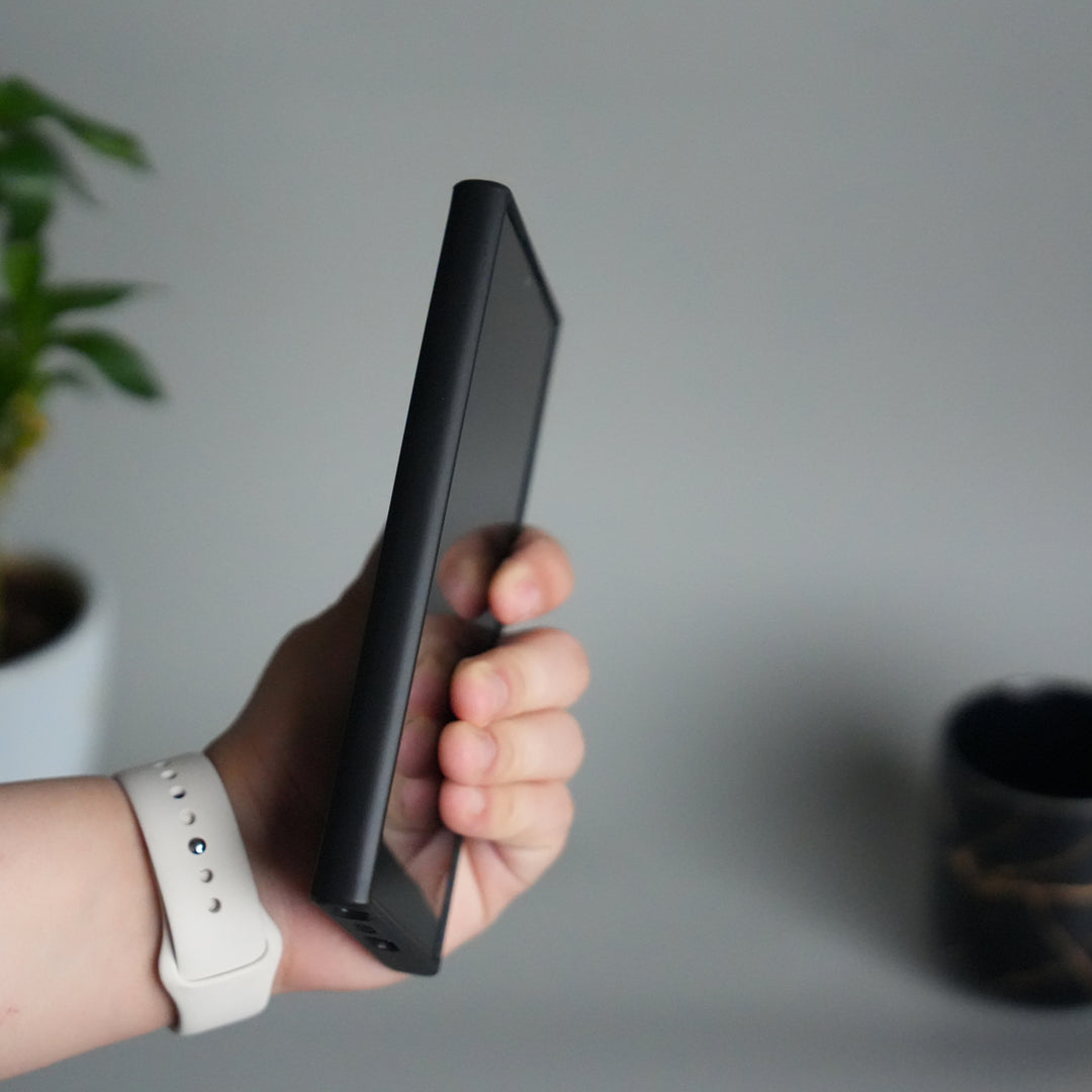 Galaxy S24 Ultra Leather Case | Luxury Metal Ring Stand Back Cover | Shockproof Protective Case