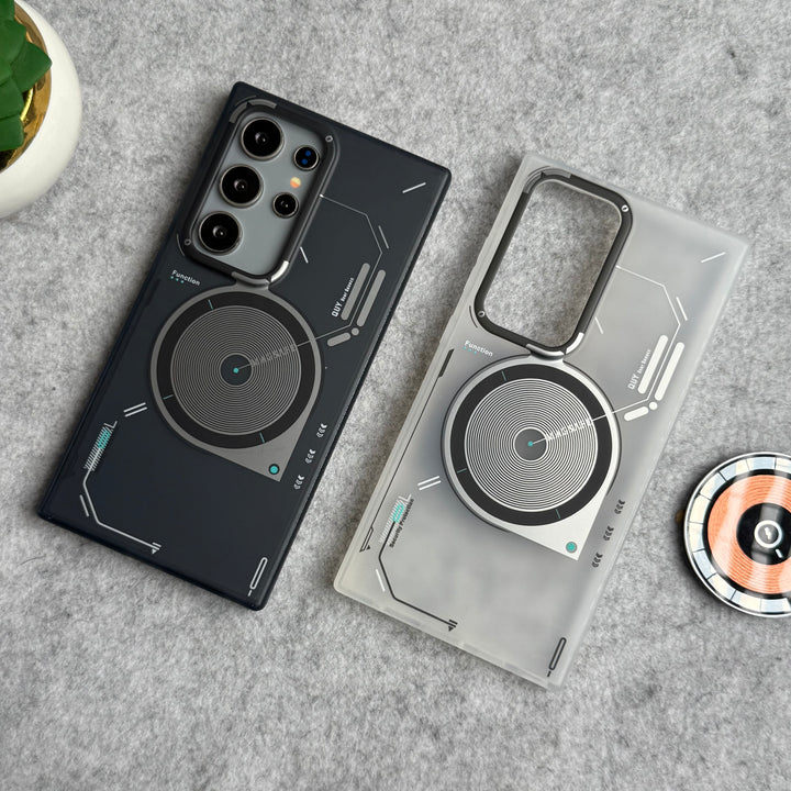 Galaxy S24 Ultra Magsafe Matte Futuristic Design Magnetic MagSafe Charging Case