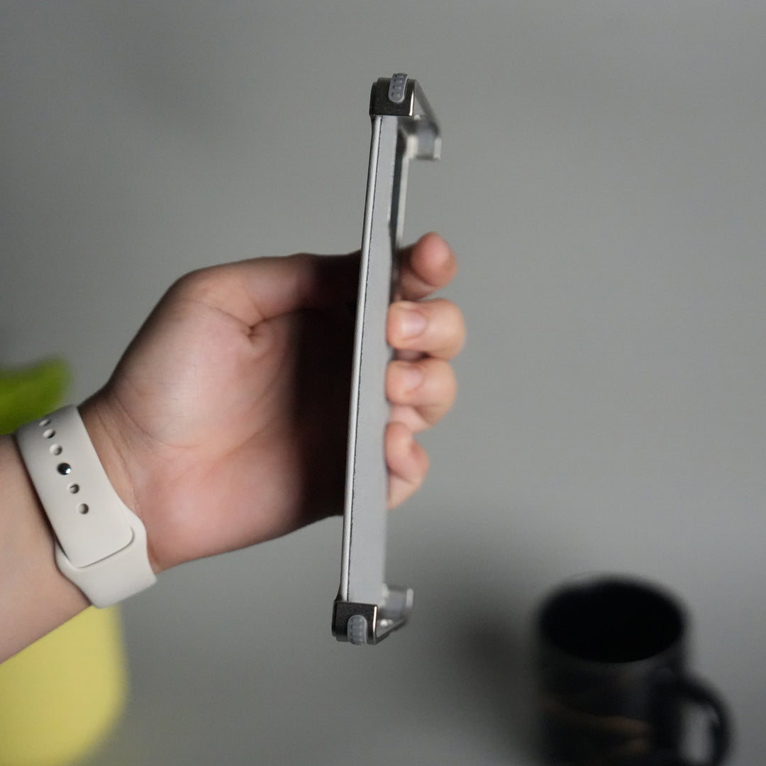 Galaxy S24 ultra Leather Frameless Metal Kickstand Case