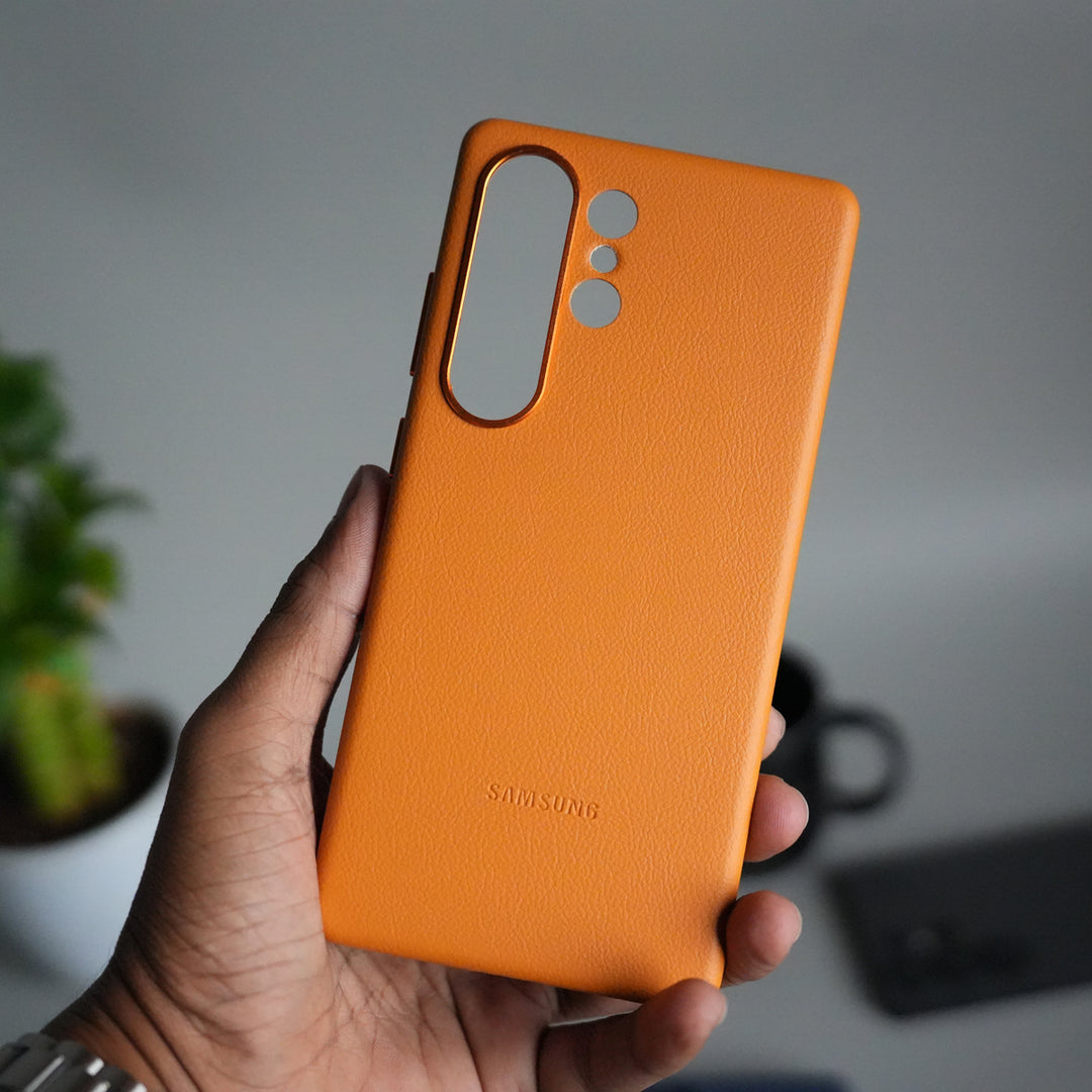 Galaxy S25 Ultra MagSafe PU Leather Back Cover | Premium PU Leather | Slim & Elegant Hard Case