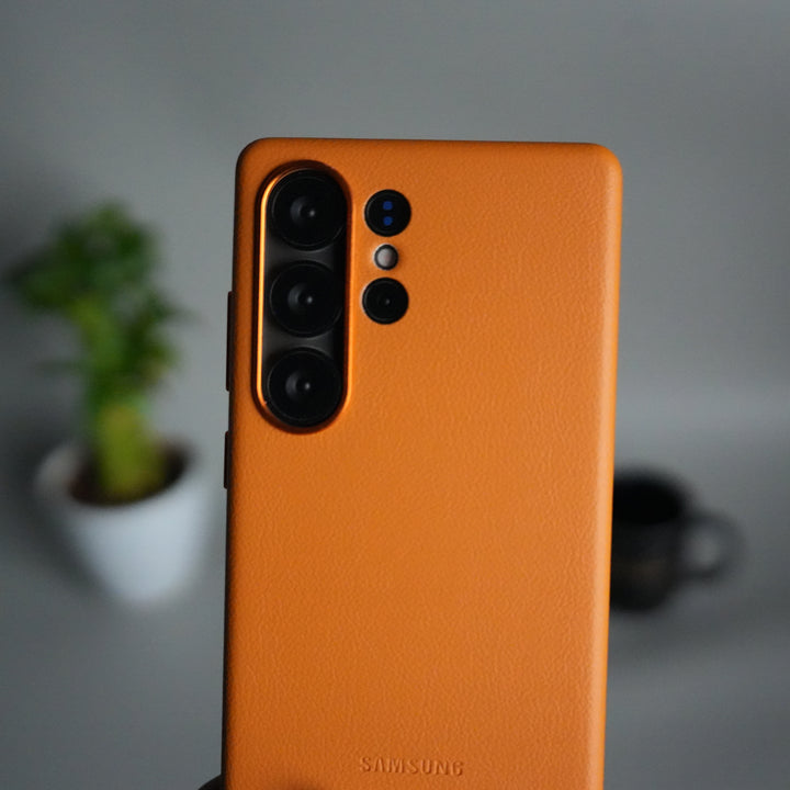 Galaxy S25 Ultra MagSafe PU Leather Back Cover | Premium PU Leather | Slim & Elegant Hard Case