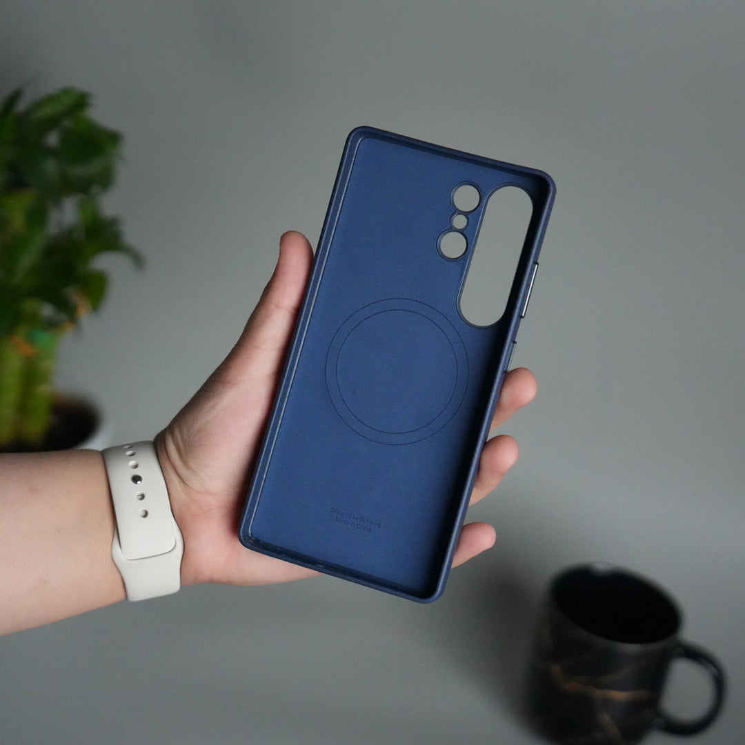 Galaxy S25 Ultra MagSafe PU Leather Back Cover | Premium PU Leather | Slim & Elegant Hard Case