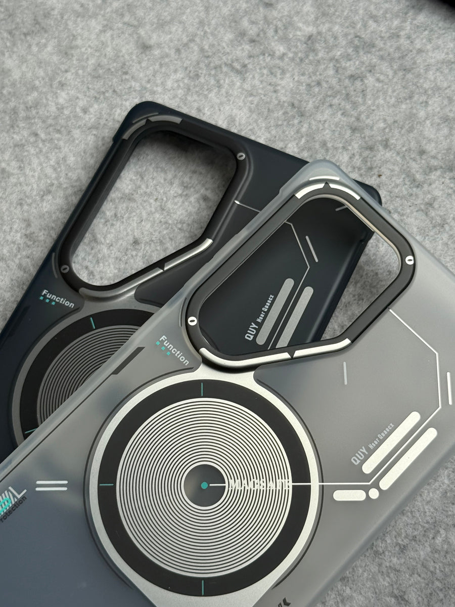 Galaxy S25 Ultra Magsafe Matte Futuristic Design Magnetic MagSafe Charging Case