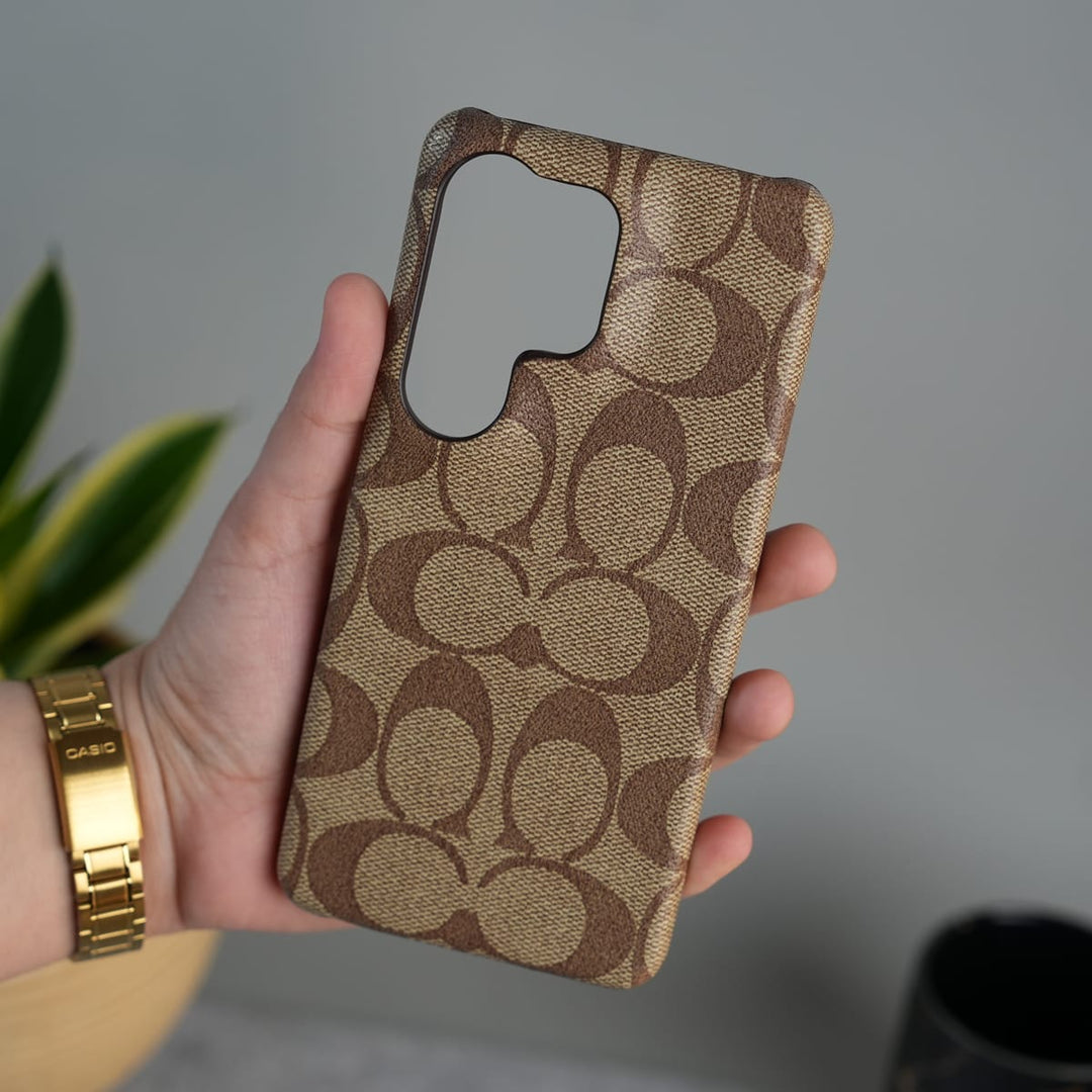 Galaxy S26 Ultra Luxury CC Brand PU Leather Design Case Cover